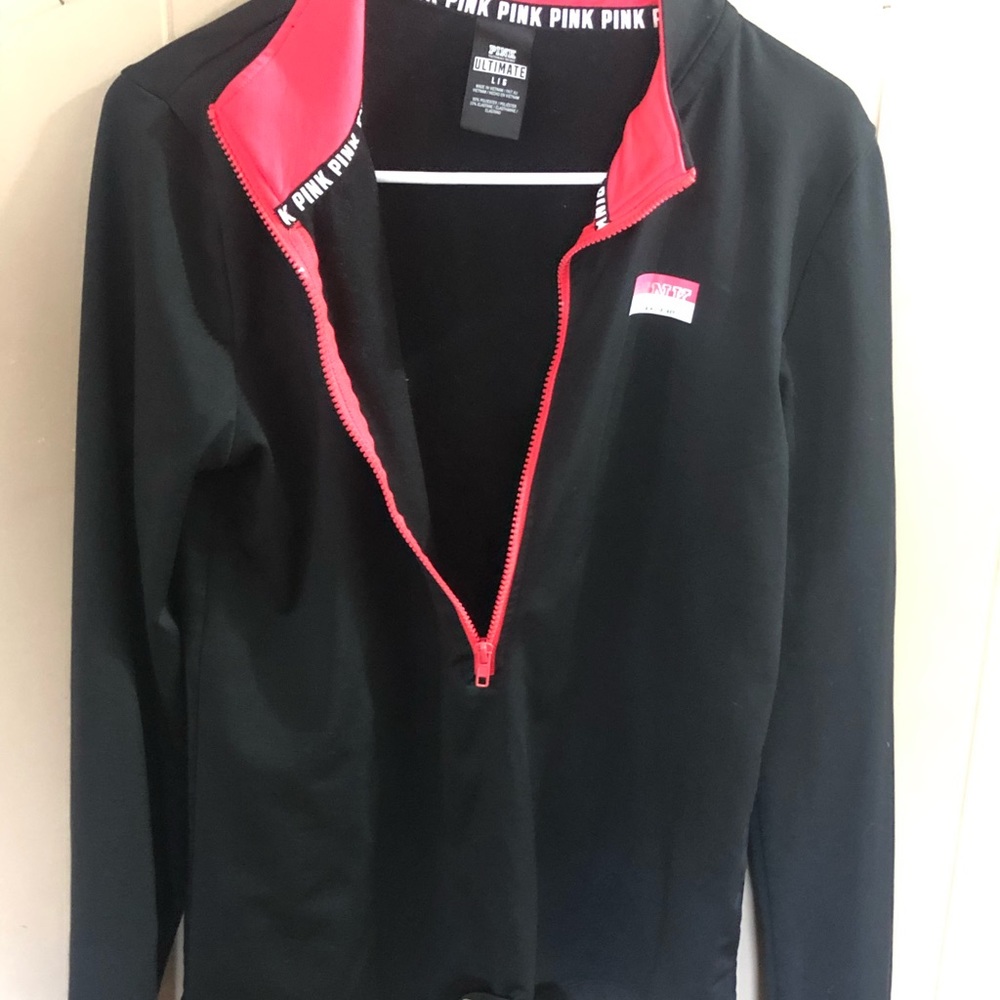 Pink black zip up!